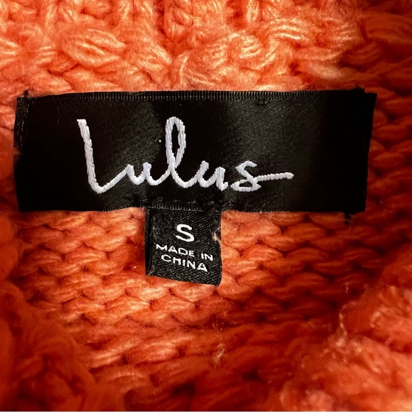 Lulus Color Me Cozy Pink Multi Color Block Turtleneck Sweater Sz S - Picture 4 of 13